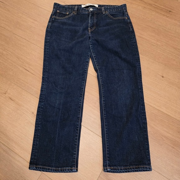 GAP Denim - Gap Pencil Cut Stretch Jeans Womens 12 Reg Dark Wash Straight Leg Indigo Denim